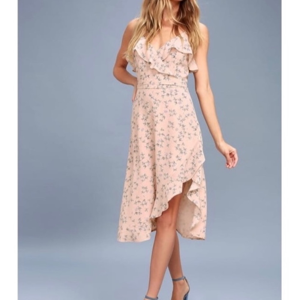 NWOT Floral Ruffled Midi Dress